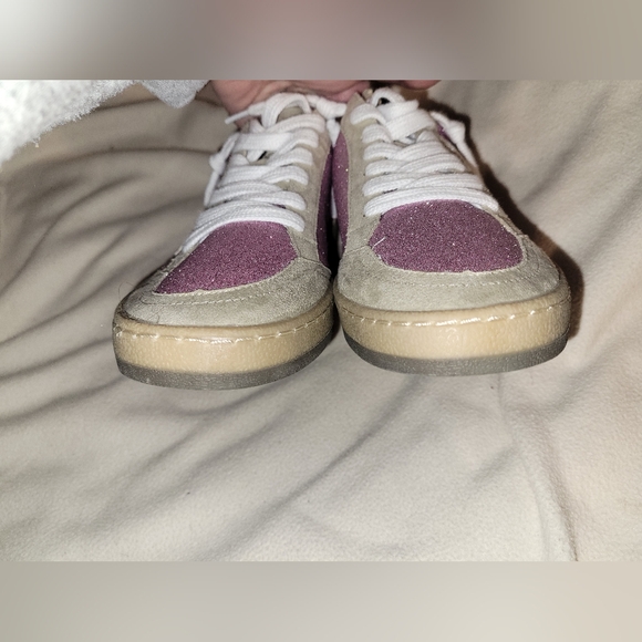ShuShop Piera Pink Glitter Sneakers Retro-inspired Low-top White Star 8.5 NWOT - Picture 7 of 10